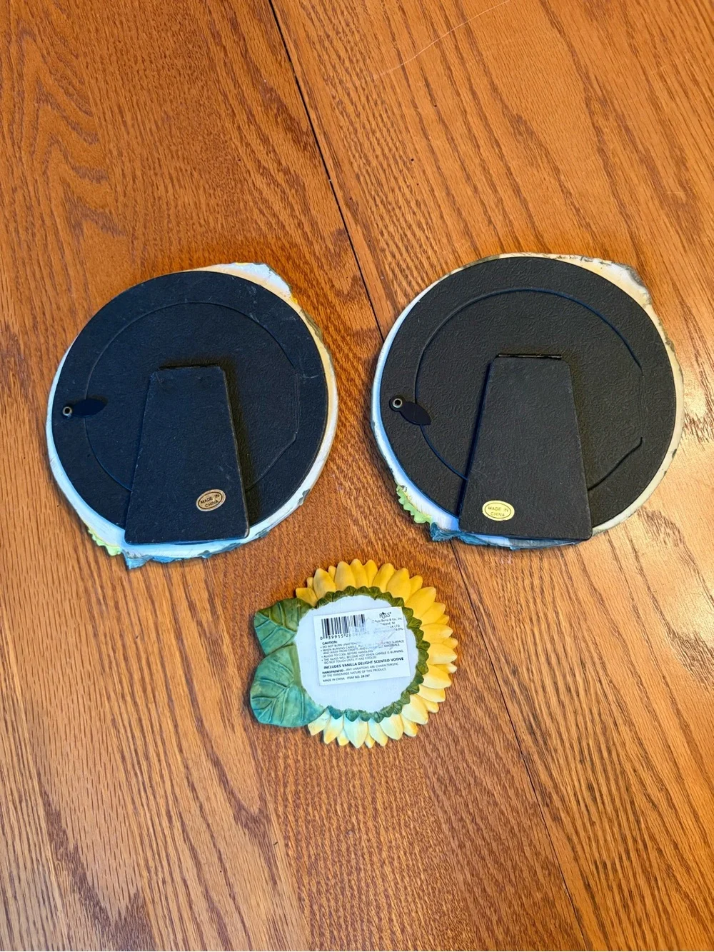 Sunflower Decorative Picture Frame Set Plus Sunflower Tea Light Holder